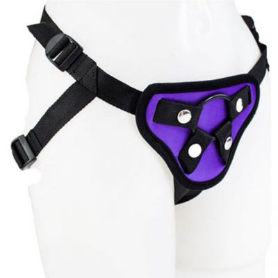 Bondara Purple Satin Strap On Harness