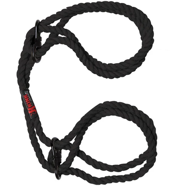 Kink - Hogtied - Bind & Tie - 6mm Hemp Wrist Or Ankle Cuffs Black