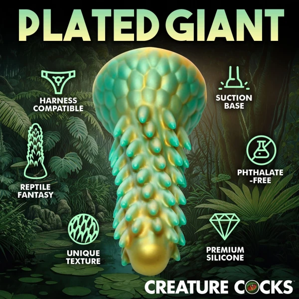 Creature Cocks - Stegosaurus Spiky Reptile Silicone Dildo