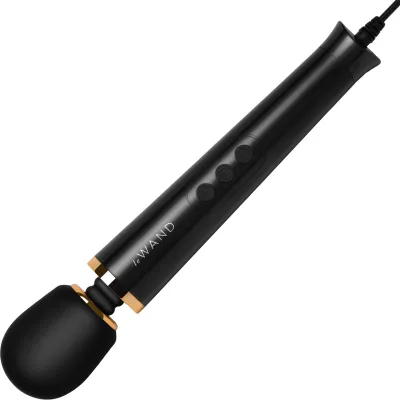 Le Wand Powerful Petite Plug In Vibrating Body Massager Black