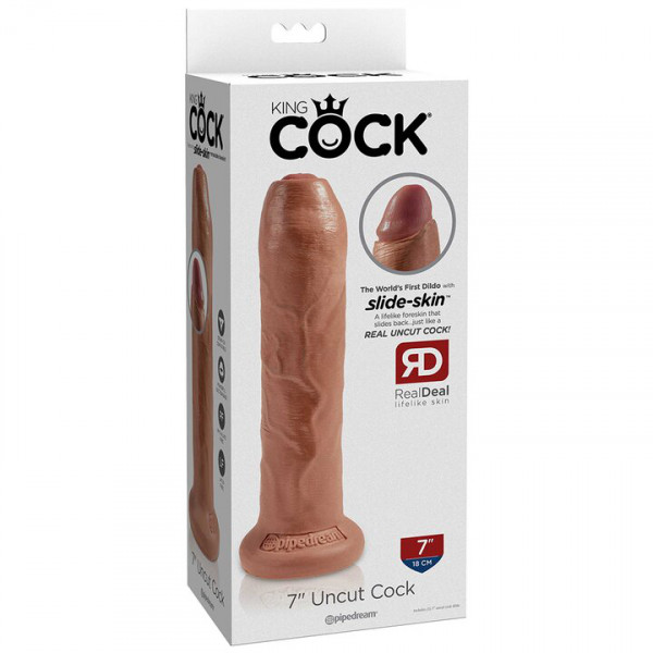 Pipedream King Cock Mid Tone Uncut Suction Dildo - 7 Inch — image 4 of 4