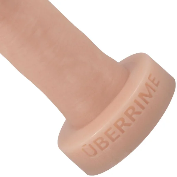 The Reservo Uncut 6.75" Silicone Uncircumcised Dual Density Realistic Dildo By Uberrime - Vanilla