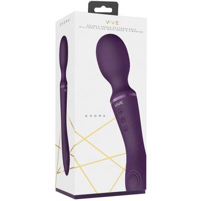 Vive Enora Purple 22 cm USB Rechargeable Dual Ended Massager Wand
