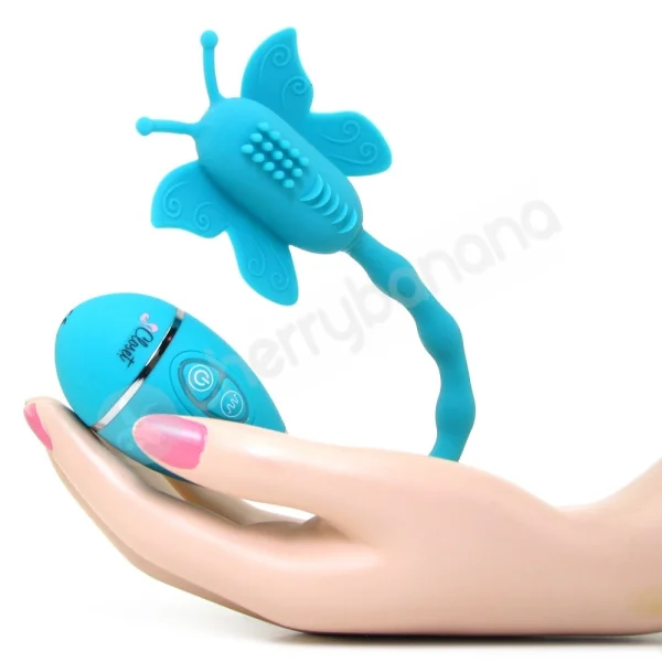 The Celine Turquoise Butterfly Wand Vibrator