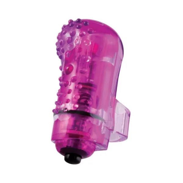 The Fing Os Fun Finger Vibe Silicone Waterproof 6 Per Display Nubby Only Purple