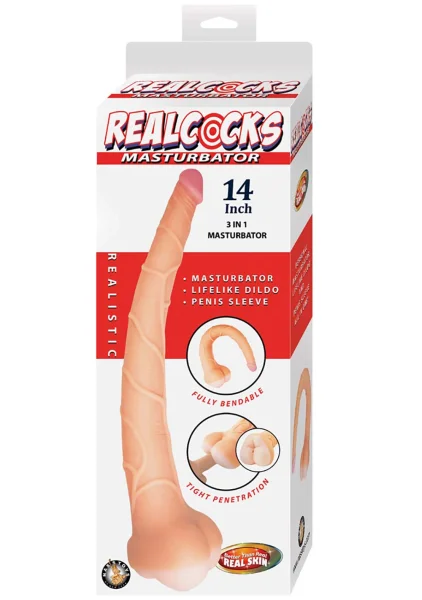 Real Cocks 14 Inch Masturbator and Dildo