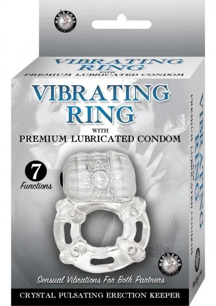 Vibrating Ring Crystal Pulsating Erection Keeper Clear