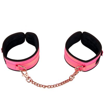 Bondara Pink Kink Rose Gold Soft Velcro Bondage Handcuffs