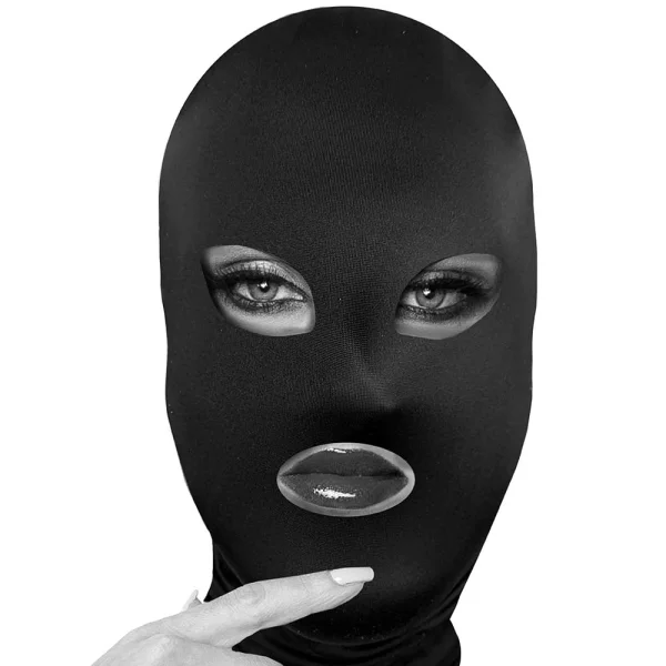 Black & White Open Mouth And Eye Subversion Mask