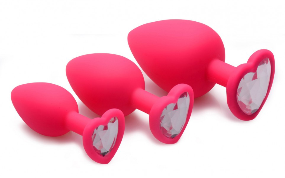 Pink Hearts Anal Trainer Kit