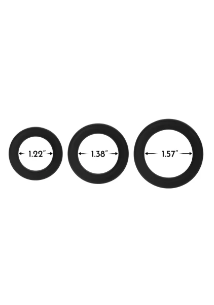 F-61: 3-Piece Silicone Cock Ring Set — image 11 of 16
