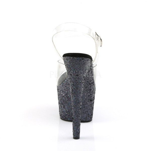 7 inches Heel,2 3/4 inches PF Ankle Strap Sandal W/ Holo Glitter Bottom — image 12 of 12