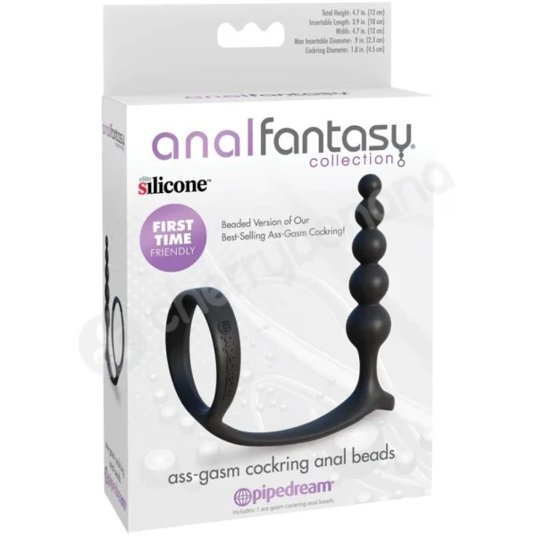 Anal Fantasy Collection Ass-Gasm Cockring Anal Beads