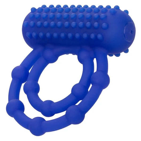 CalExotics Silicone Rechargeable 10 Bead Maximus Cock Ring and Clitoral Teaser