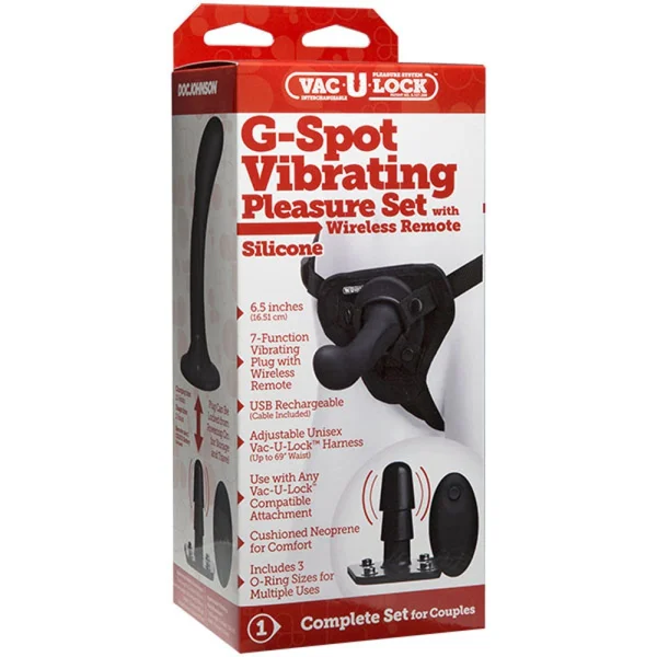 Vac-u-lock G-spot Pleasure Set Vibrating Black