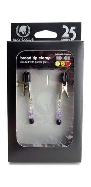 Beaded Clamps - Adjustable Broad Tip - Purple