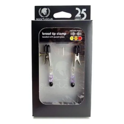 Beaded Clamps Adjustable Broad Tip Purple
