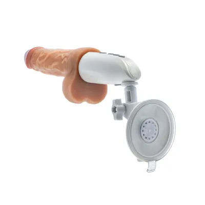 Dr Skin Silicone Dr Hammer 7 Inch Thrusting Dildo With Handle Beige