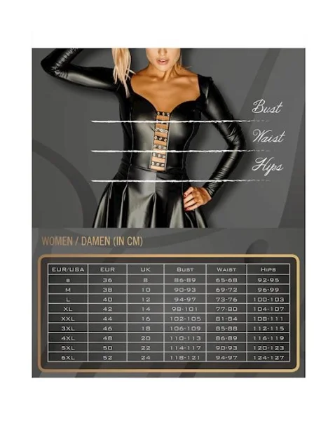 Full Zip Wetlook Dress - Black - Small