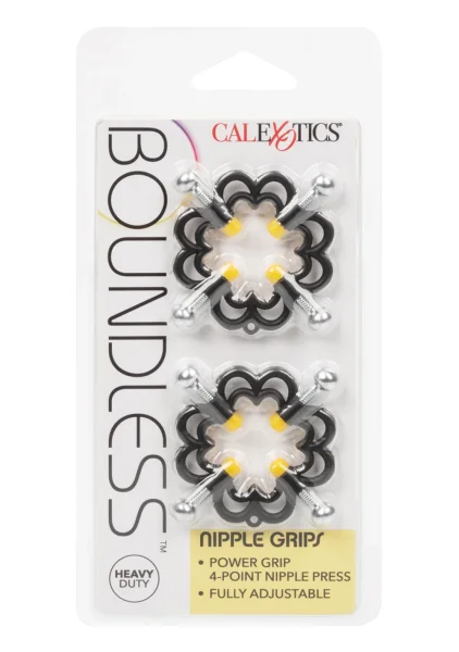 Boundless Nipple Grips Power Grip 4-Point Nipple Press By CalExotics - Black