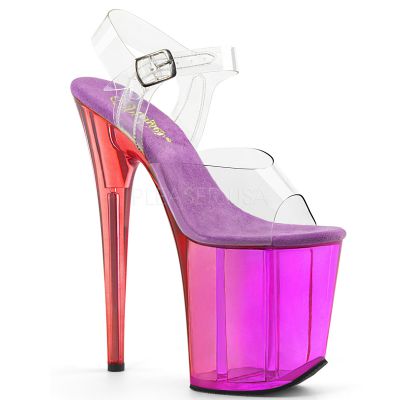 8 inches Heel 4 inches Tinted PF Ankle Strap Sandal