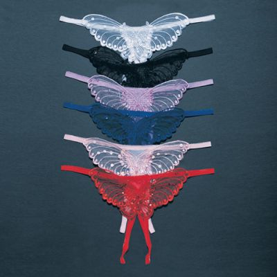 Butterfly crotchless panty