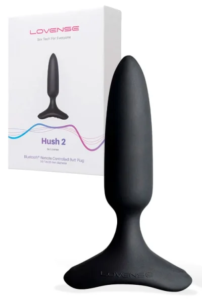 Lovense Hush 2 XS App Controlled Rechargeable Vibrating Butt Plug 1 Inch