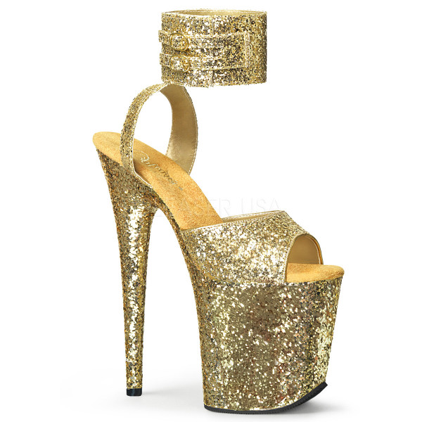 8 inches Heel, 4 inches PF Glitter Ankle Strap Sandal — image 9 of 25