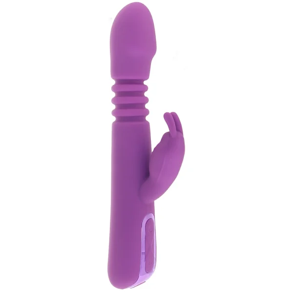 Jack Rabbit Elite Thrusting Rabbit Silicone Rechargeable Dual Stimulation Vibrator By CalExotics