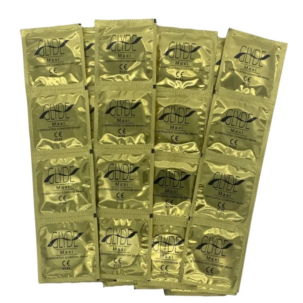 Glyde Maxi Large Size Vegan Condoms | 12-Pack