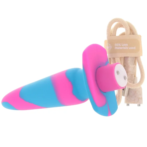 Avant Vibrotize Rechargeable Waterproof Vibrating Silicone Butt Plug By Blush - Fuchsia