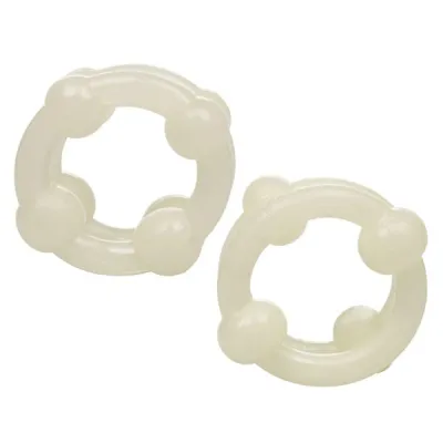 CalExotics Glow In The Dark Island Double Stacker Cock Rings