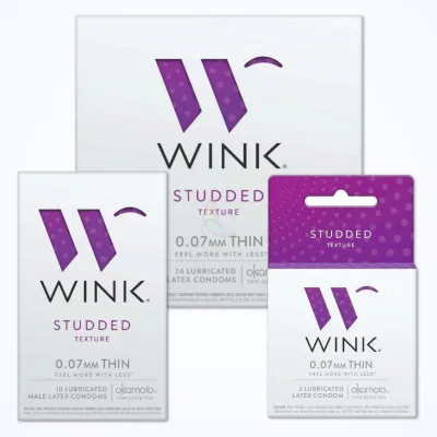 Okamoto Wink Studded Condoms Textured Pleasure