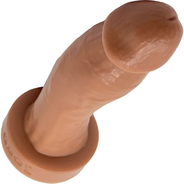 BIG Daddy Duncan XXL 10" Platinum Silicone Realistic Dildo By Dee's Big Daddies - Caramel