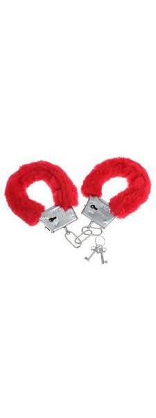 Red Fluffy Handcuffs