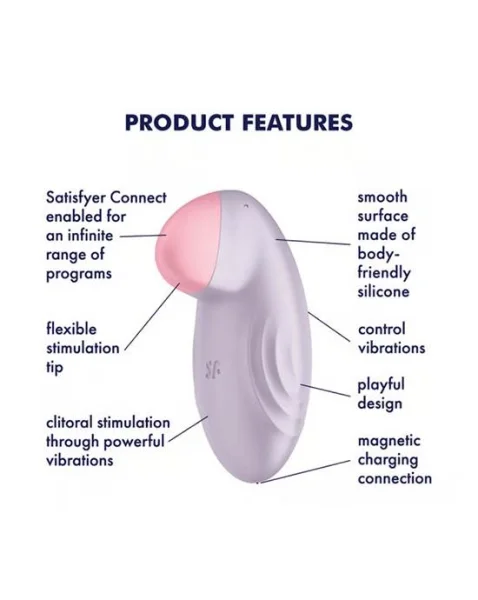 Satisfyer Tropical Tip With Connect App Compatibility - Light Lilac