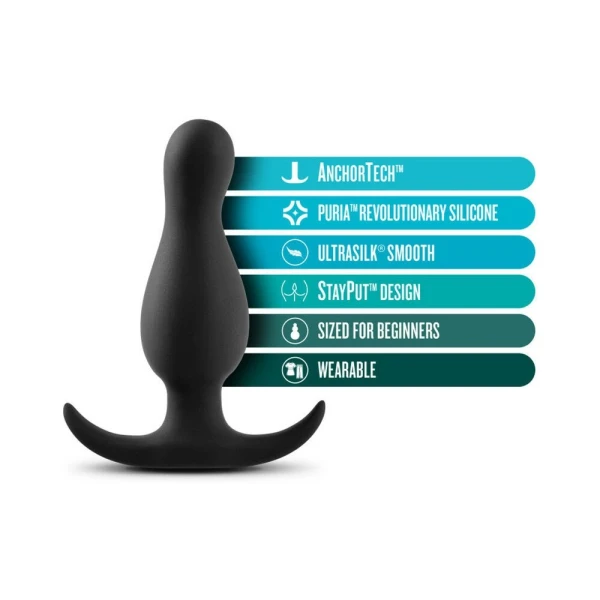 Anal Adventure Platinum Curve Plug Black — image 14 of 15