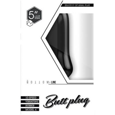 Bottom Line 5 Vibrating Butt Plug Model 4 Rubber