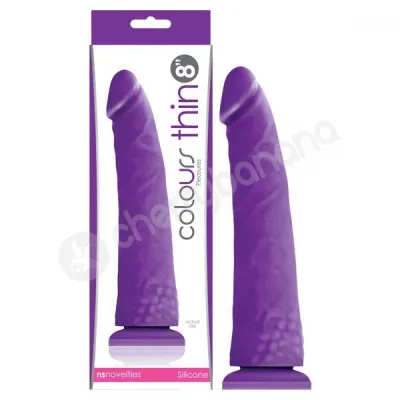 Colours Pleasures Purple 8 Thin Dildo