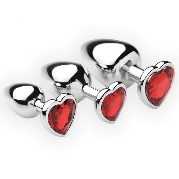 Chrome Hearts 3 Piece Anal Plugs With Gem Accents