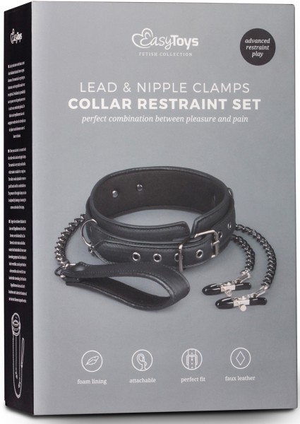 Collar With Nipple Chains