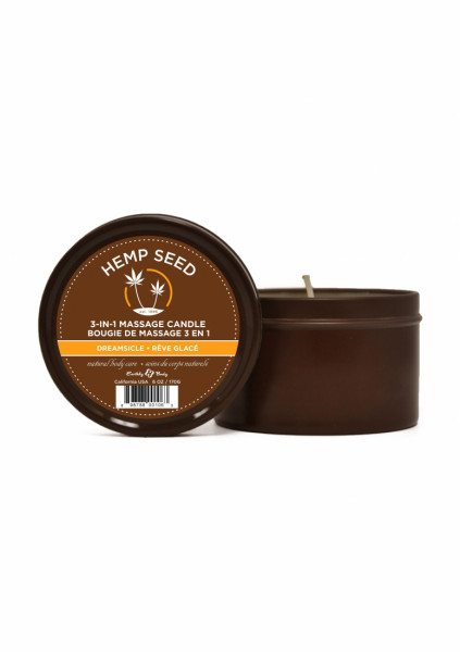 Dreamsicle Massage Candle with Tangerine and Plum Scent - 6oz / Massage Oil Candle