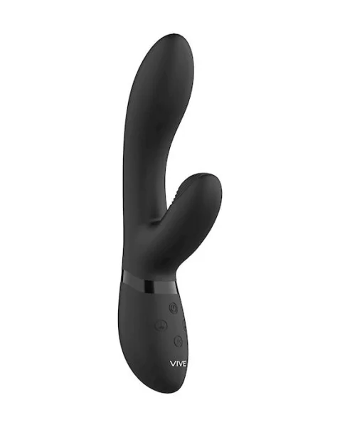 Kyra - Pulse Clitoral Rabbit  - Black - 8 Inch