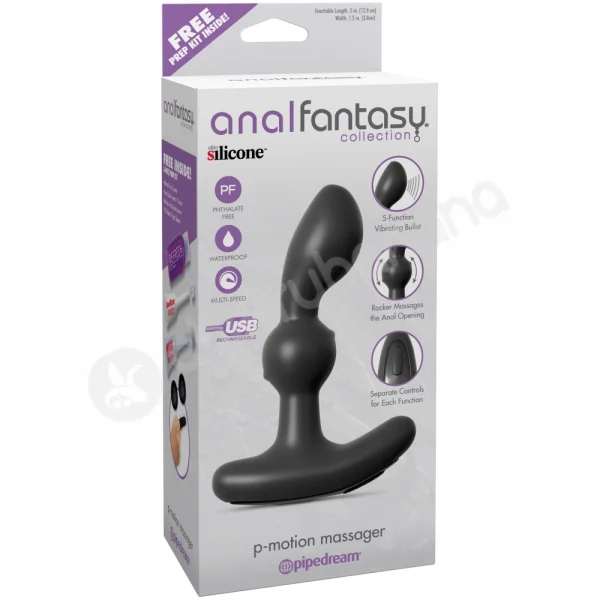 Anal Fantasy Collection Black Vibrating P-motion Massager
