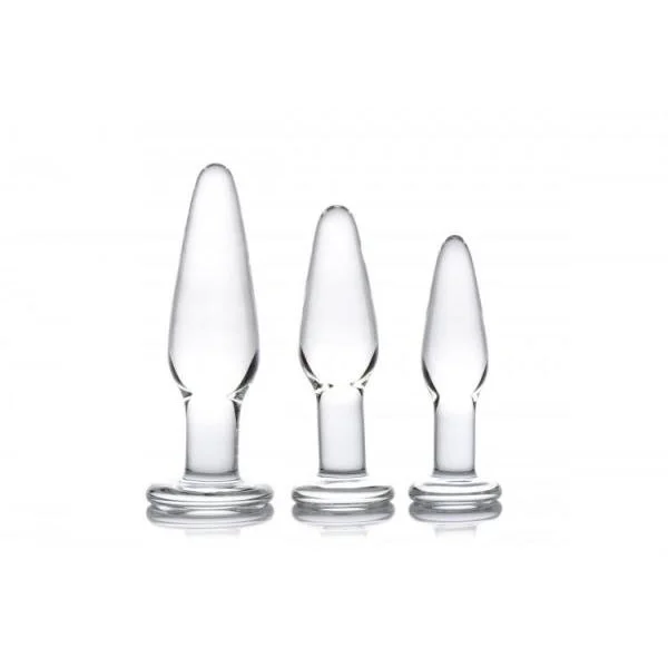 Prism Dosha 3 Piece Glass Anal Plug Kit