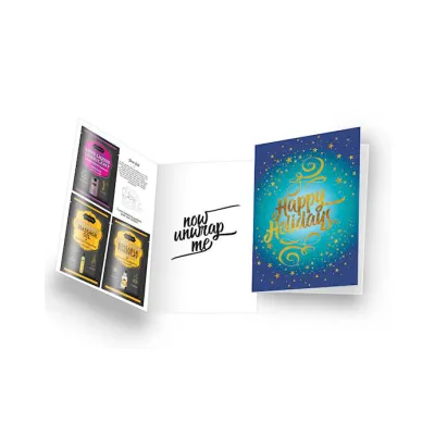 Naughty Notes Greeting Card Happy Holidays Blue