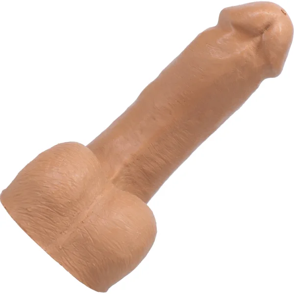 POP 'N' Play Squirting Harness Compatible Silicone Dildo & Packer - Caramel