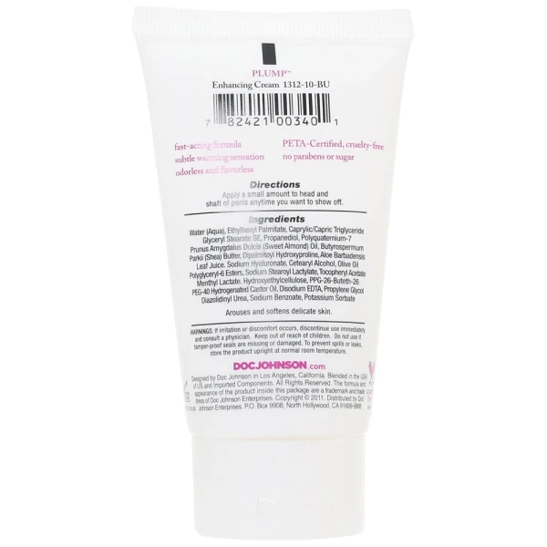 Plump Enhancement Cream for Men - 2 oz Tube