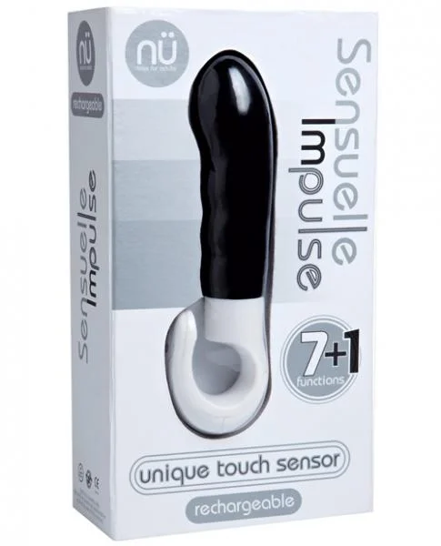 Sensuelle Impulse 7+1 Functions Slimline Vibrator Black