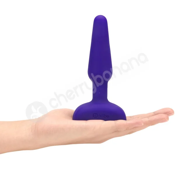 B-Vibe Trio Plug Purple Remote Control Vibrating Butt Plug With Case